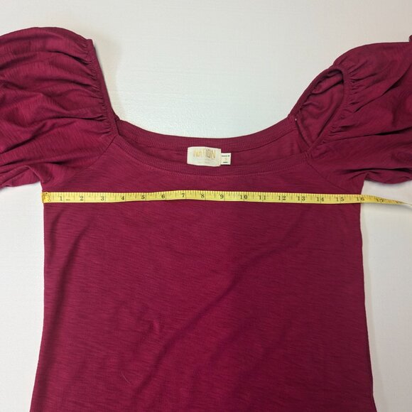 Nation Ltd. Size Small Berry Colored Off-Shoulder Top - Picture 9 of 15
